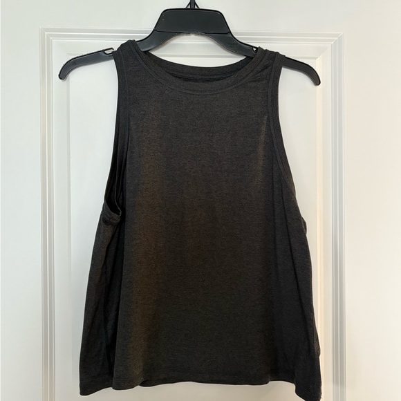 Athleta Sleeveless Muscle Workout Tank relaxed soft charcoal gray/black small - Picture 1 of 6